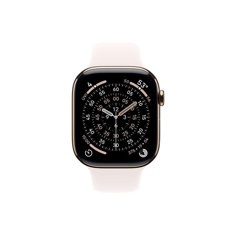 APPLE Watch S11 Titan Gold Cellular 46mm (Sportarmband blassrosa) M/L