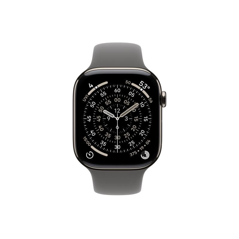 APPLE Watch S11 Titan Natur Cellular 46mm (Sportarmband steingrau) S/M