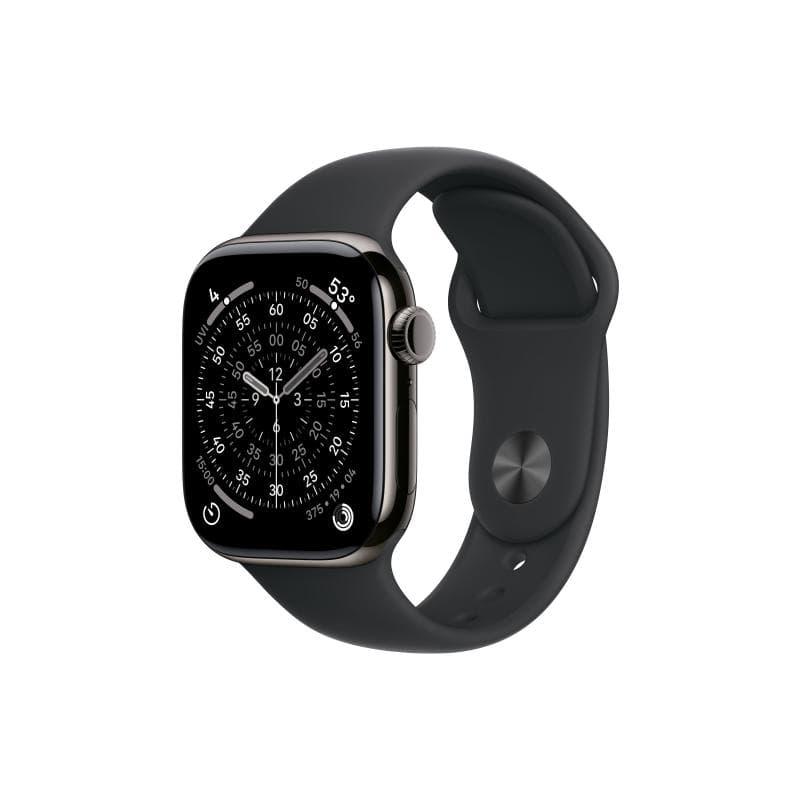 APPLE Watch S11 Titan Schiefer Cellular 42mm (Sportarmband schwarz) M/L