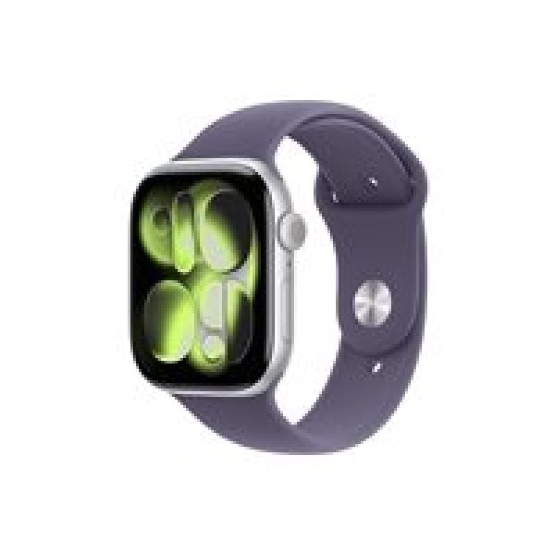 APPLE Watch S11 Aluminium Cellular 46mm Silber (Sportarmband nebelviolett) M/L