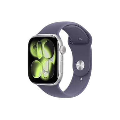 APPLE Watch S11 Aluminium Cellular 46mm Silber (Sportarmband nebelviolett) S/M