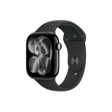 APPLE Watch S11 Aluminium Cellular 46mm Diamantschwarz (Sportarmband schwarz) S/M