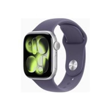 APPLE Watch S11 Aluminium Cellular 42mm Silber (Sportarmband nebelviolett) S/M