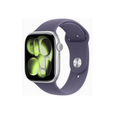 APPLE Watch S11 Aluminium 46mm Silber (Sportarmband nebelviolett) S/M