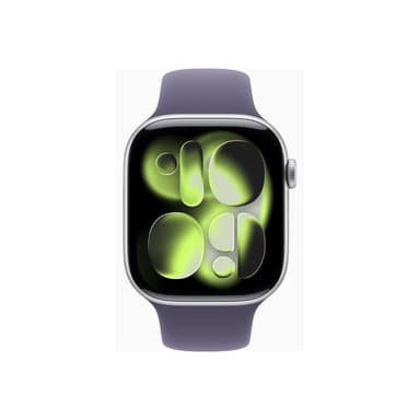 APPLE Watch S11 Aluminium 46mm Silber (Sportarmband nebelviolett) S/M