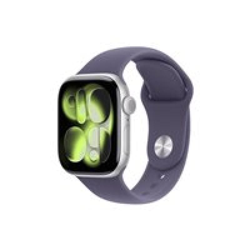 APPLE Watch S11 Aluminium 42mm Silber (Sportarmband nebelviolett) M/L