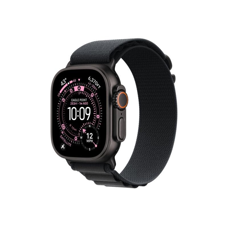 APPLE Watch Ultra 3 Titanium Cellular 49mm Schwarz (Alpine Loop schwarz) Medium