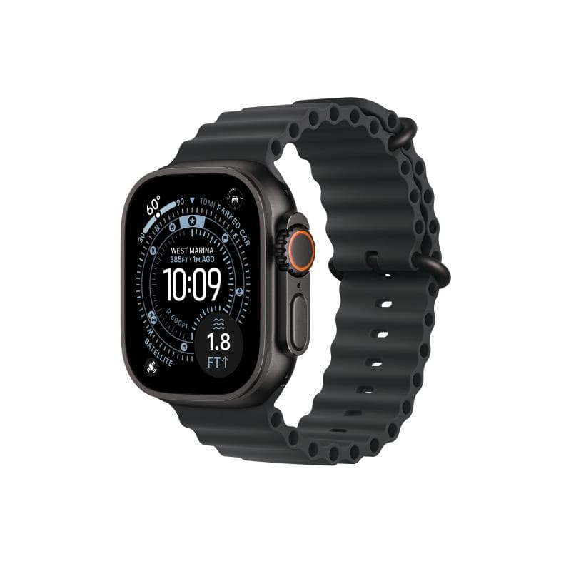 APPLE Watch Ultra 3 Titanium Cellular 49mm Schwarz (Ocean Armband schwarz)