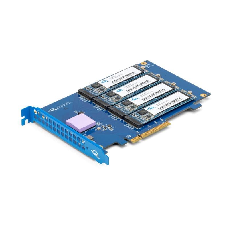 OWC Accelsior 4M2 PCIe M.2 NVMe SSD Adapter Card 32TB