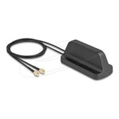 DELOCK 5G LTE GNSS WiFi 6 MIMO Antenne 2 x SMA Stecker 2,1 - 3,0 dBi omnidirektional