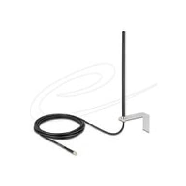 DELOCK 5G LTE Antenne SMA Stecker 3 - 5 dBi omnidirektional starr mit Anschlusskabel RG-174, 3 m