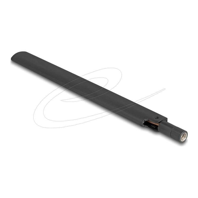DELOCK WiFi 6 Antenne RP-SMA Stecker 3 - 6 dBi omnidirektional mit Kippgelenk schwarz