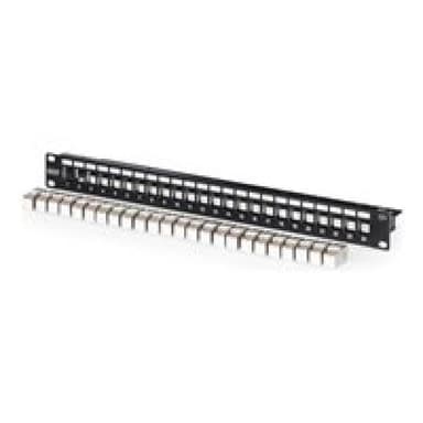 DIGITUS Modulares Patch Panel geschirmt mit 24x DN-93615 24-Port 1U rackmontierbar Labelfeld schwarz