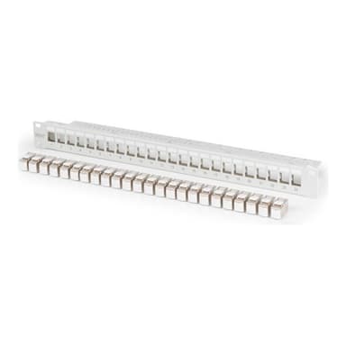 DIGITUS Modulares Patch Panel geschirmt mit 24x DN-93615 24-Port 1U rackmontiert grau RAL 7035