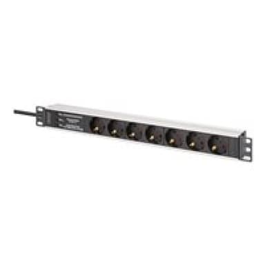 DIGITUS Steckdosenleiste 7-fach 19″ Alu. 1HE 2m schwarz