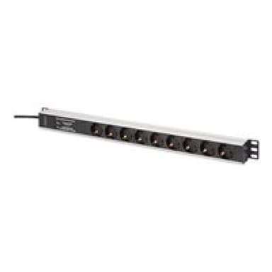DIGITUS Steckdosenleiste 9-fach 19″ Alu. 1HE 2m schwarz
