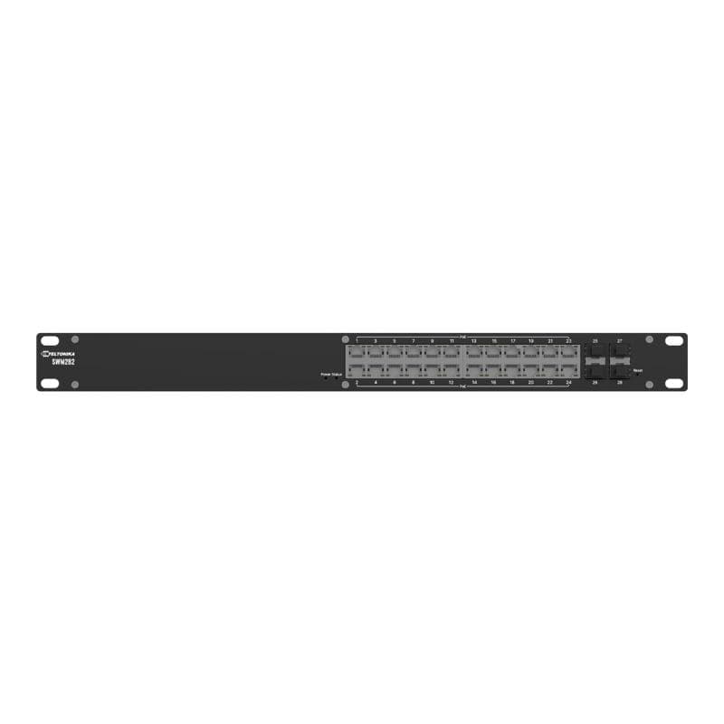 TELTONIKA SWM282 L2+ Managed Switch 24x ETH POE Ports 4x SFP