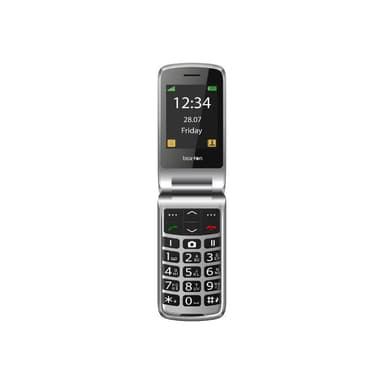 BEA-FON SL605 - 2G, Silver Line, Großtastenklapphandy, schwarz-silber ohne Netzteil 2G