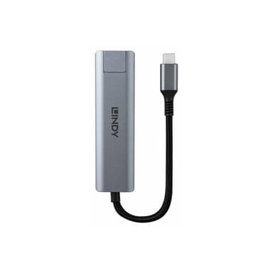 LINDY USB 3.2 Gen 2 Typ C Hub & Gigabit Ethernet