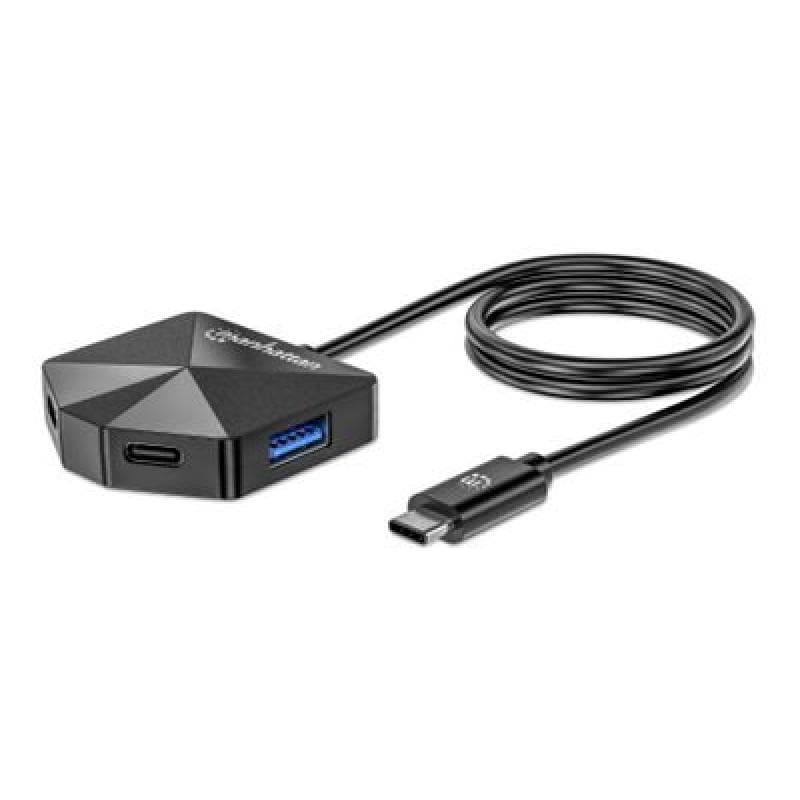 MANHATTAN 4-Port USB Hub USB-C Stecker  2xUSB-C 2xUSB-A Port