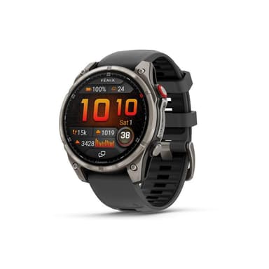 GARMIN Fenix 8 Pro - 47 mm, AMOLED Sapphire, Graphit/Schwarz Titan mit QuickFit-Silikon-Armband