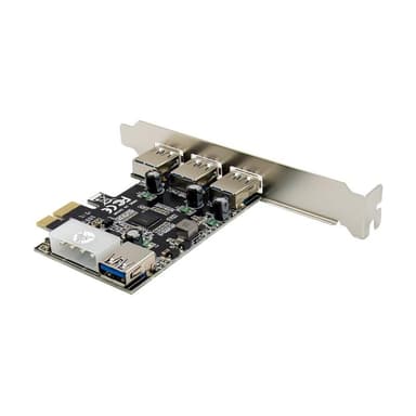 INLINE PCIe Karte, 3x+1x USB 3.2 Gen.1, Molex kompatibler 4-Pin Stromanschluss
