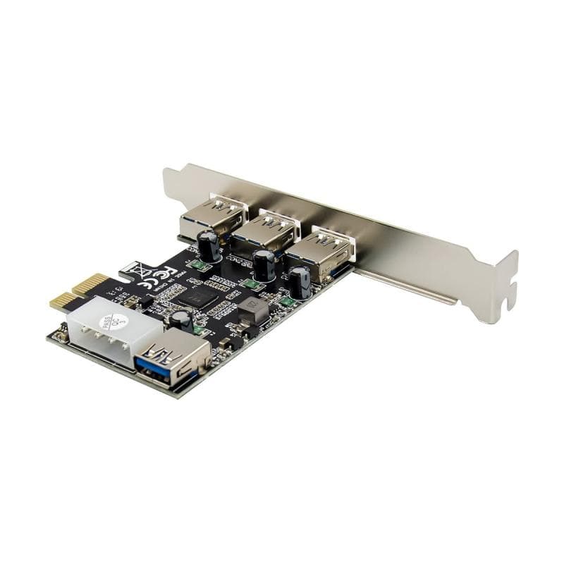 INLINE PCIe Karte, 3x+1x USB 3.2 Gen.1, Molex kompatibler 4-Pin Stromanschluss