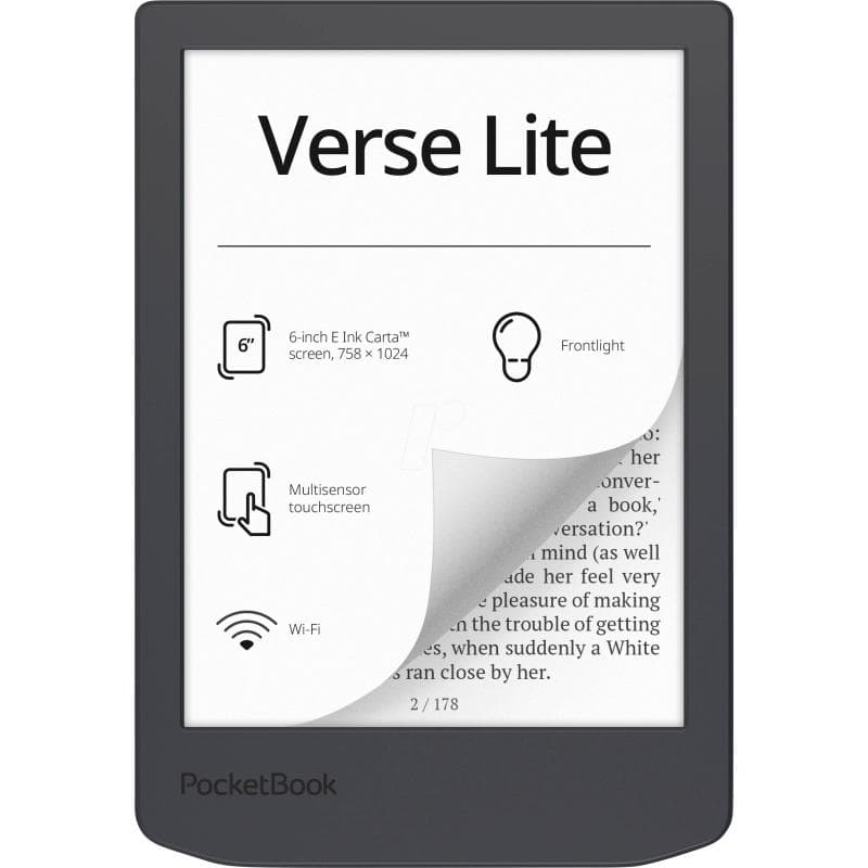 POCKETBOOK Verse Lite eReader mist grey 15,24cm (6") Display 8 GB