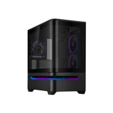 ASUS Prime AP202 mATX Gaming Gehäuse mit Seitenfenster schwarz