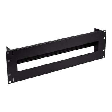 INLINE 19″ Schutzschalterleiste 3HE, mit Hutschiene, schwarz