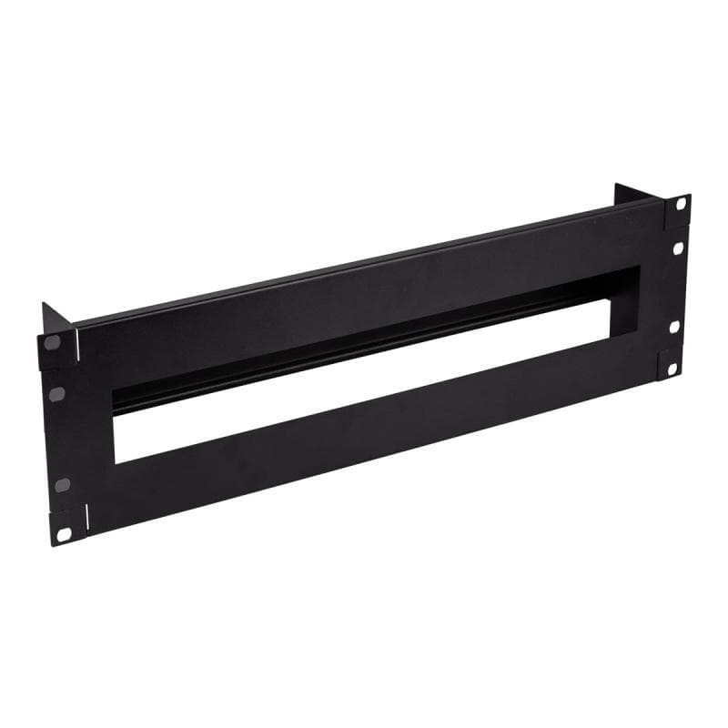 INLINE 19″ Schutzschalterleiste 3HE, mit Hutschiene, schwarz