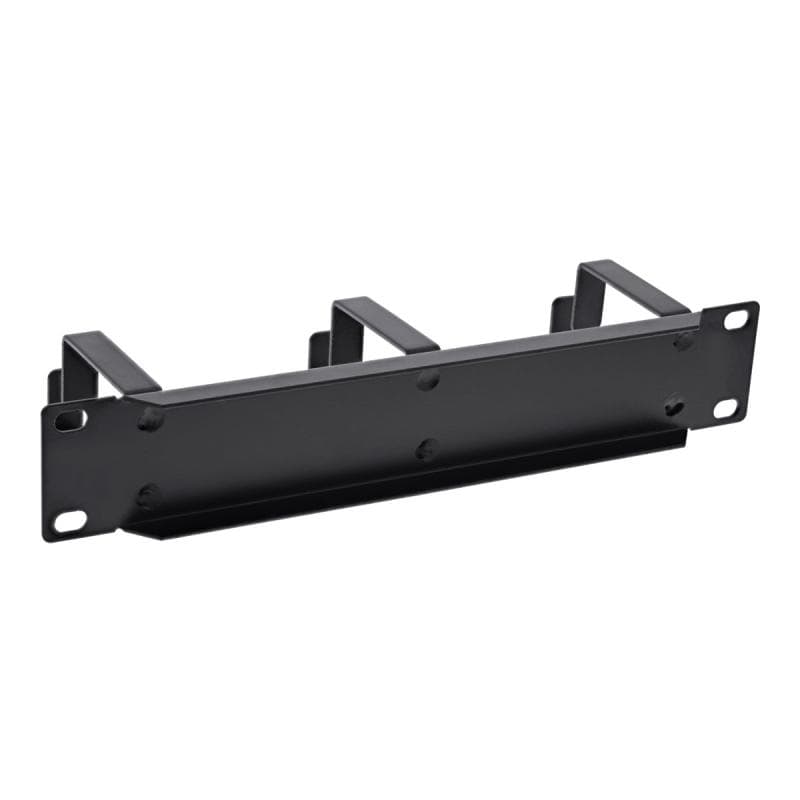 INLINE 10″ Kabelführungspanel, 3 Bügel, RAL 9005, schwarz