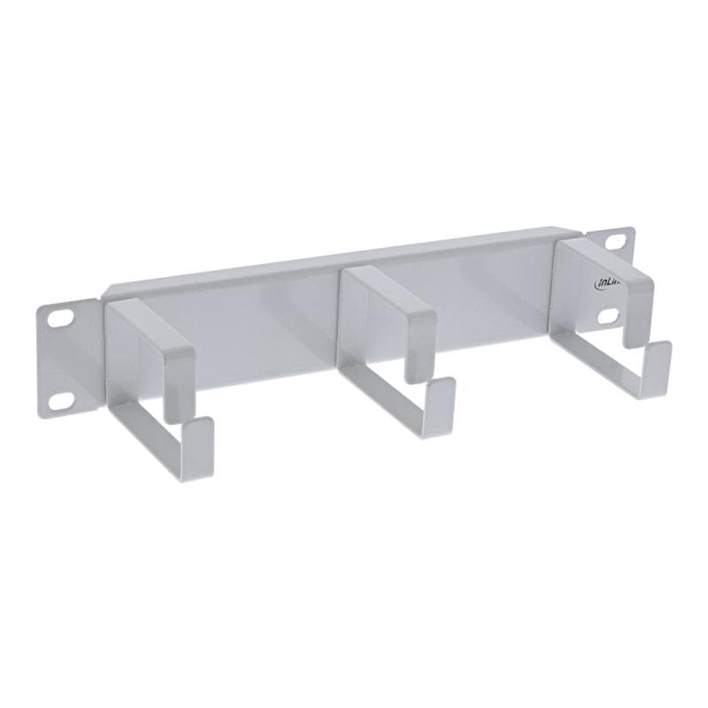 INLINE 10″ Kabelführungspanel, 3 Bügel, RAL 7035 grau