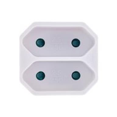 INLINE Steckdosenadapter, Schutzkontakt Stecker an 2x Eurobuchse, weiß