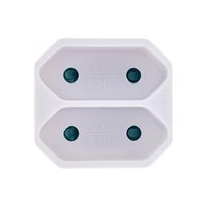 INLINE Steckdosenadapter, Schutzkontakt Stecker an 2x Eurobuchse, weiß