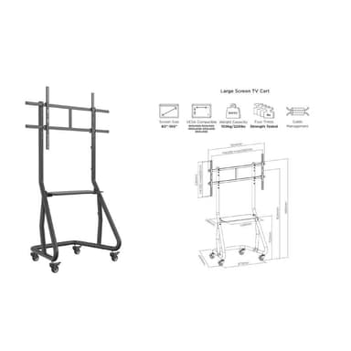 EQUIP 650609 60″-105″ Hochleistungs-TV-Wagen