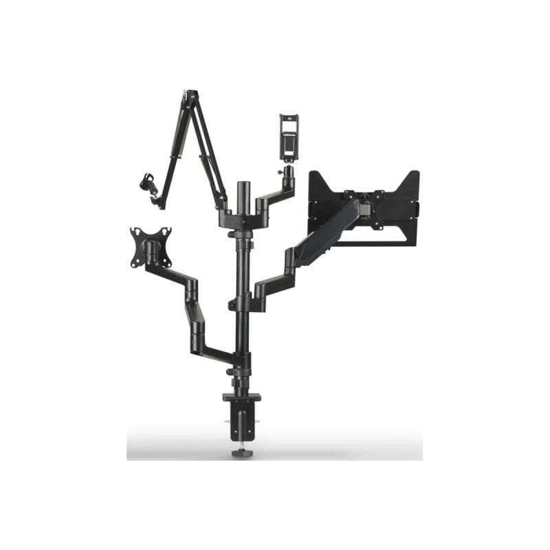HAMA 00004663 Monitorhalterung für Streaming Setup, 4 Arme, höhenverstellbar, schwenkbar