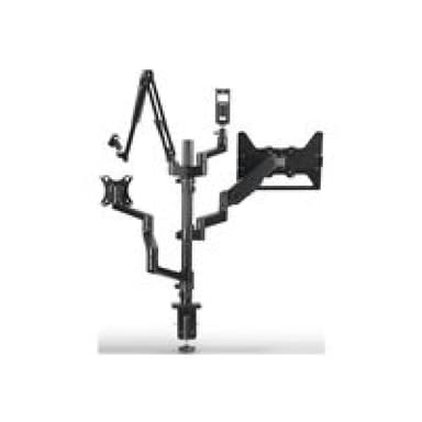 HAMA 00004663 Monitorhalterung für Streaming Setup, 4 Arme, höhenverstellbar, schwenkbar