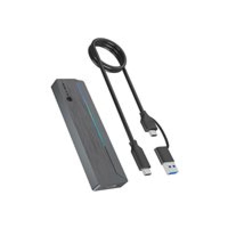 RAIDSONIC Geh. IcyBox für NVMe M.2/SATA SSD 10Gbps USB3.2 GEN2 Type-C