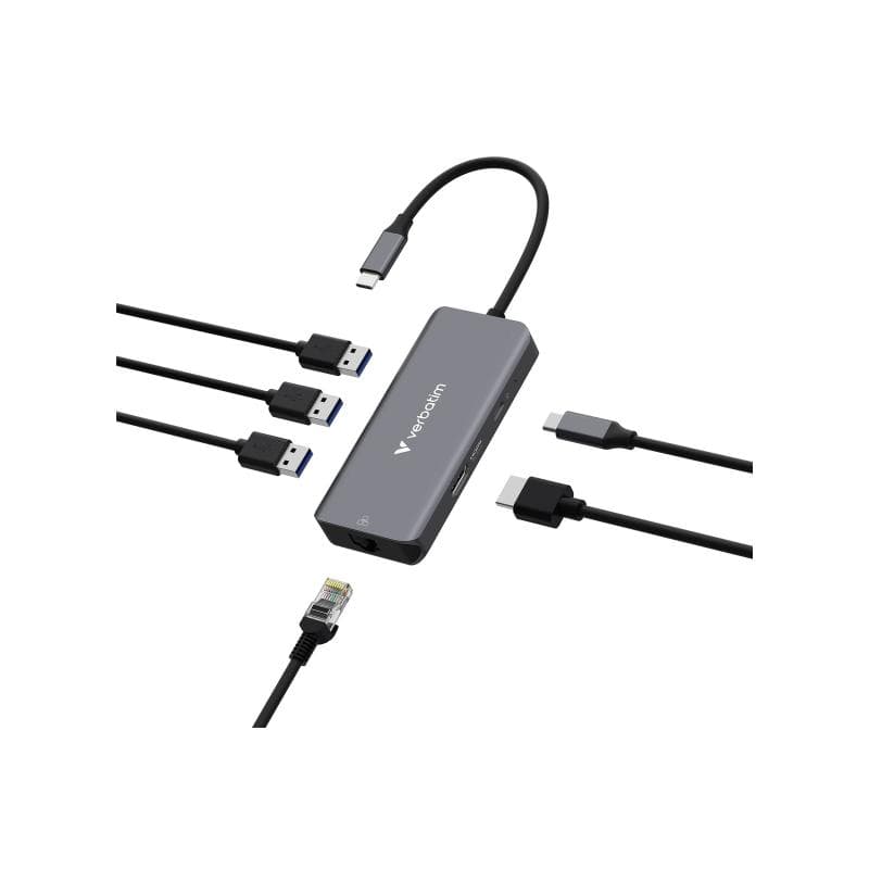 VERBATIM USB-C Verbatim Essentials Multiport HUB 6-Port with RJ45