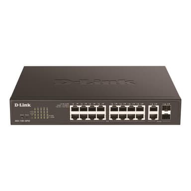D-LINK Switch 16G 2SFP PoE+ 130W