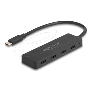 DELOCK USB 10Gbps USB-C Hub mit 4x USB-C Buchse schwarz