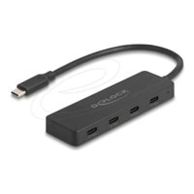DELOCK USB 10Gbps USB-C Hub mit 4x USB-C Buchse schwarz