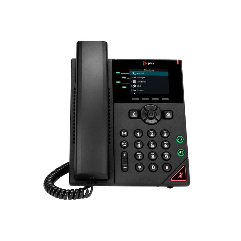 HP Poly VVX 250 4-Line IP Phone and PoE-enabled-WW