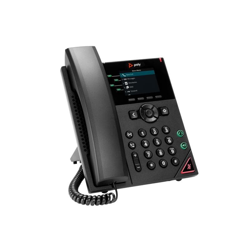 HP Poly VVX 250 4-Line IP Phone and PoE-enabled-WW