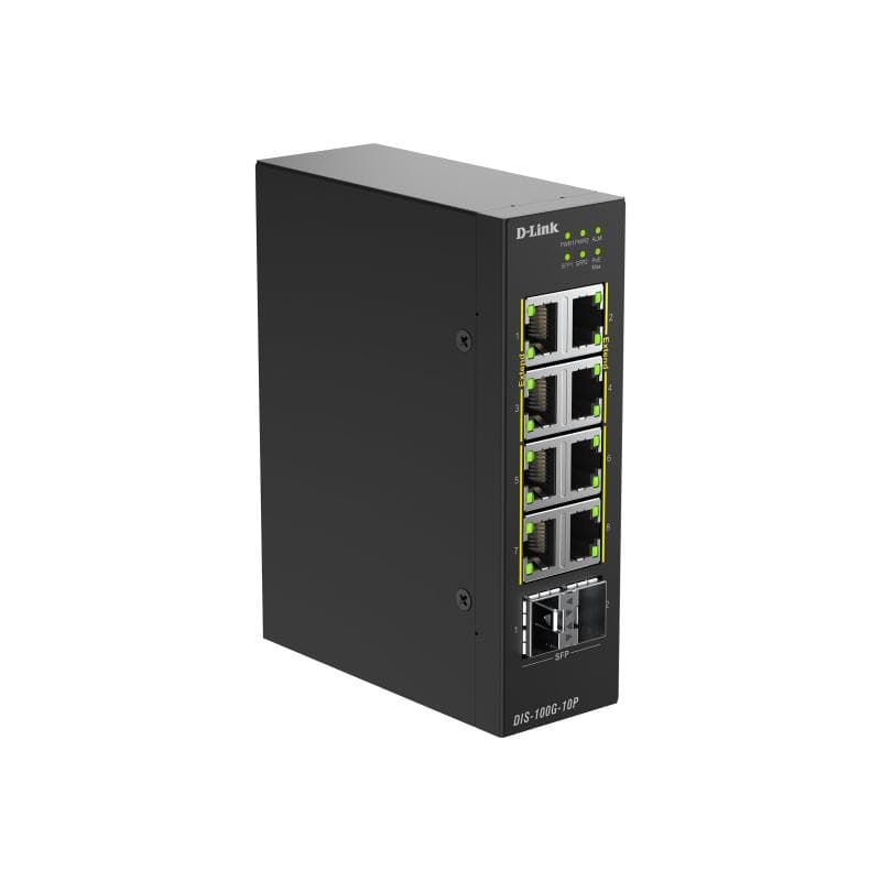 D-LINK DIS-100G-10P Industrial unmanaged PoE Switch