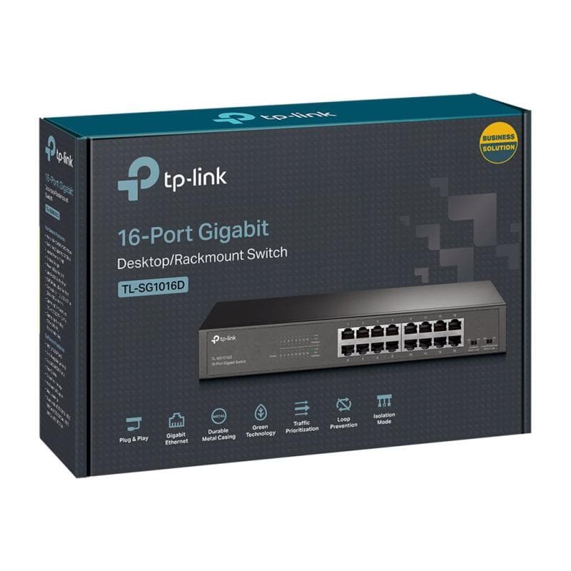 TP-LINK 16-Port Gigabit Switch Unmanaged 13″