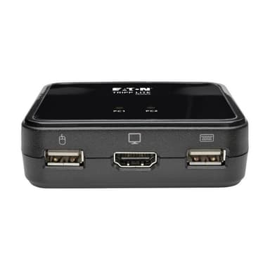 TRIPPLITE 2-Port USB/HD Cable KVM Switch with Audio/Video Cables and USB Peripheral Sharing