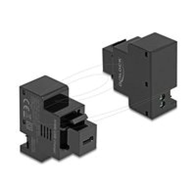 DELOCK Keystone Modul mit USB-C Ladebuchse PD 20W schwarz