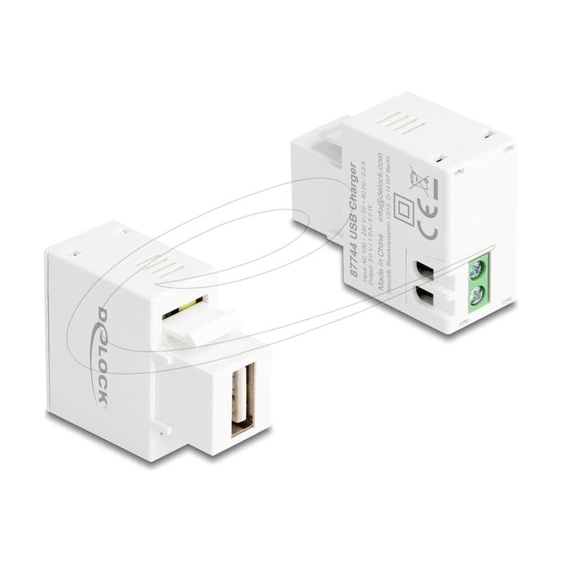 DELOCK Keystone Modul mit USB-A Ladebuchse 5W weiß